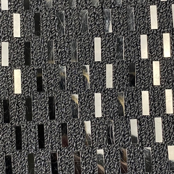 ST. JOHN Evening Black Sequin Embellishment Knee Length Pencil Skirt Size 10 - Picture 6 of 6